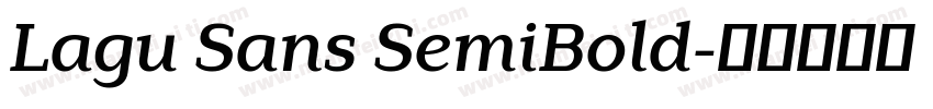 Lagu Sans SemiBold字体转换
